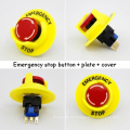 16mm Small Emergency Stop Button Switch Sets (button+plate+cover)